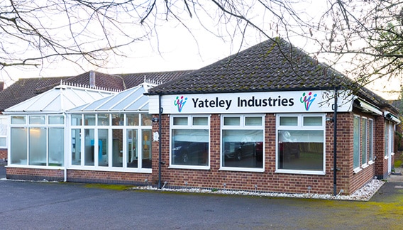 Exterior of premises at Yateley Industries charity