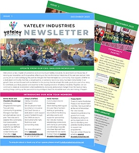 Yateley Industries charity newsletter